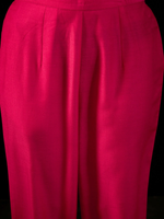 Magenta Embroidered Straight Kurta Trousers With Dupatta set