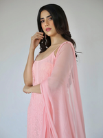 Rose Pink Strappy Kurta Set