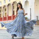 JAAL PRINT MOONGA SILK DRESS