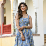 JAAL PRINT MOONGA SILK DRESS