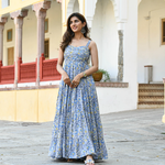 JAAL PRINT MOONGA SILK DRESS