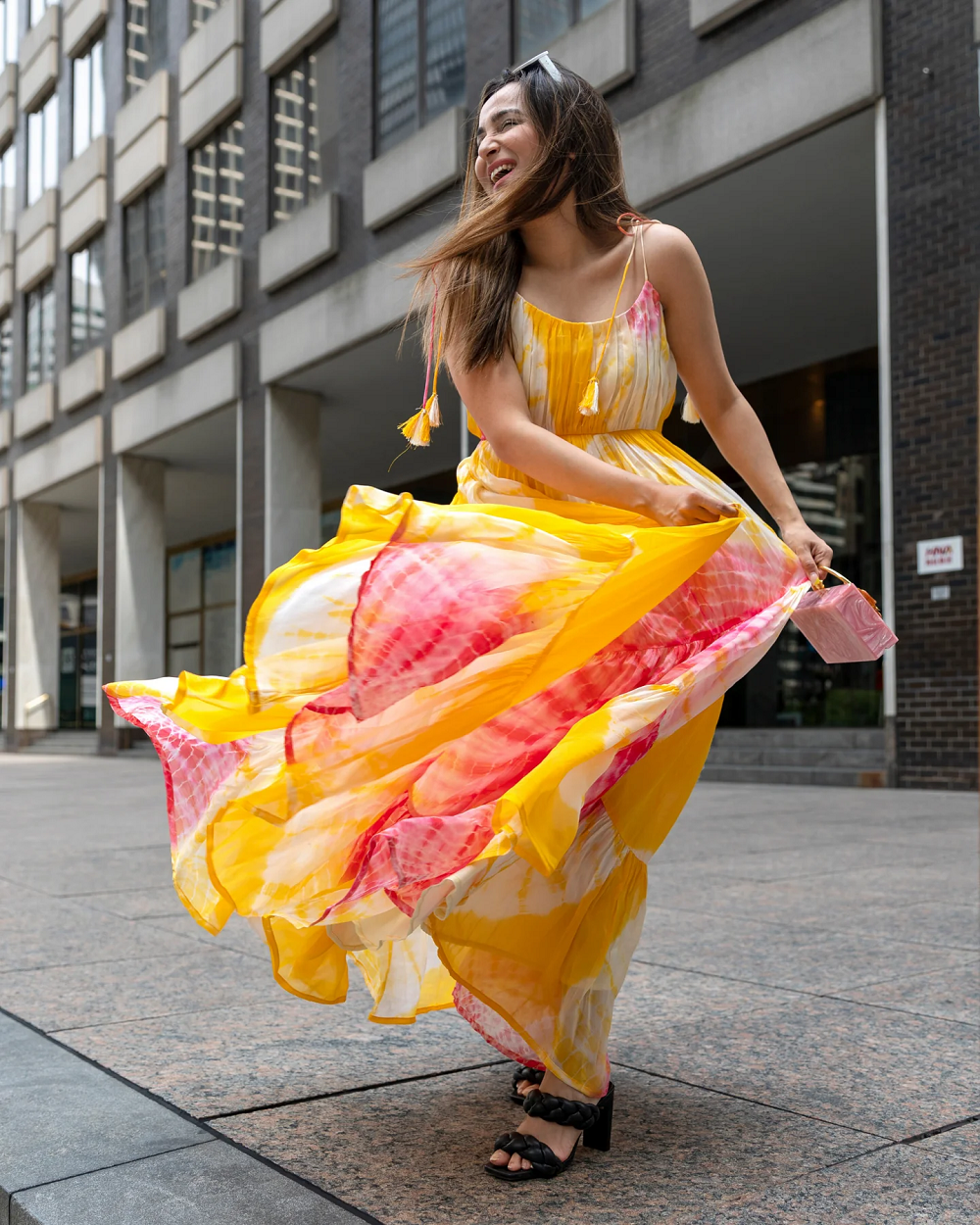 BUTTERPHIN TIE & DYE ORGANZA DRESS