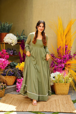 Green Georgette Gown