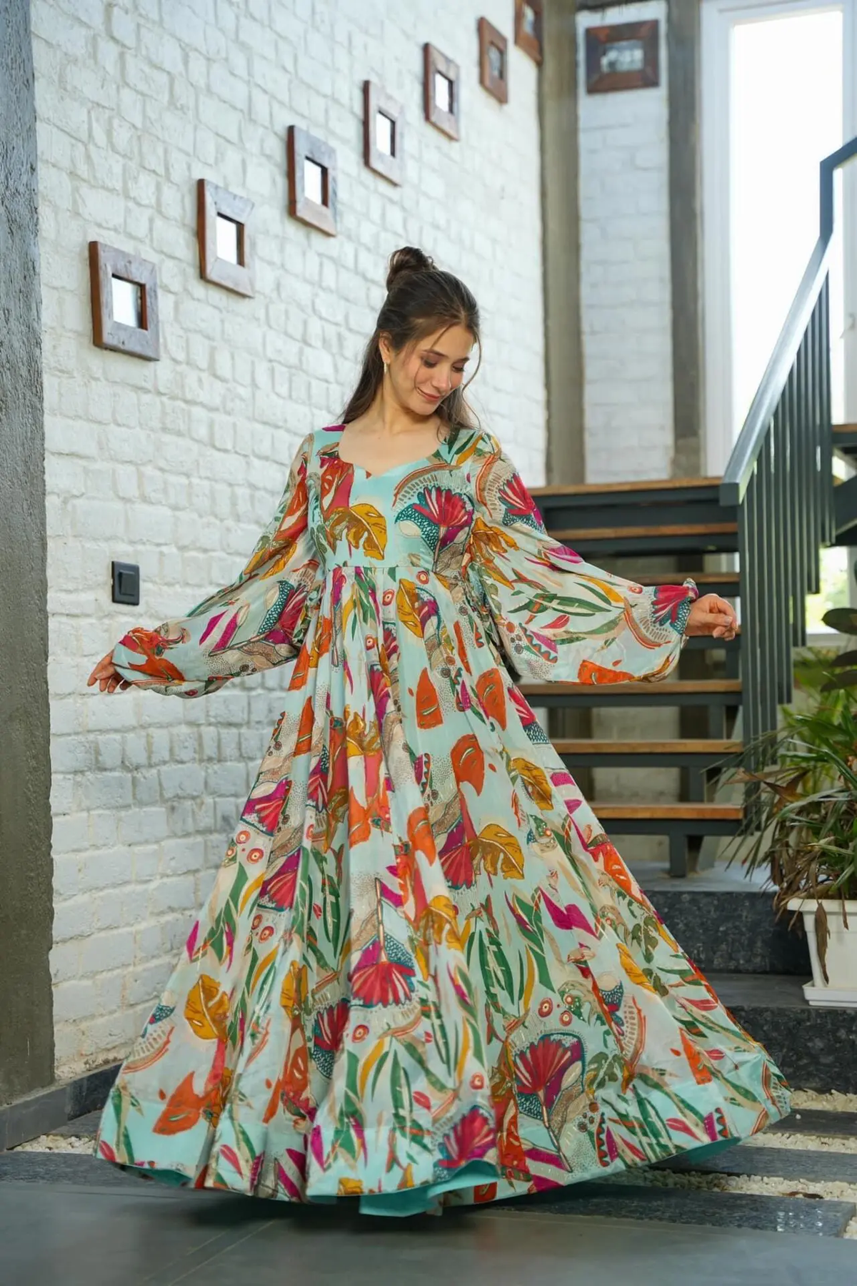 CHININ PRINTED GOWN