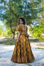 YELLOW COTTON LONG GOWN