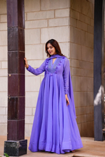 Purple Georgette Long gown