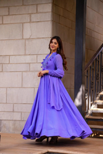 Purple Georgette Long gown