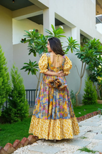 COTTON PRINTED MEXI GOWN