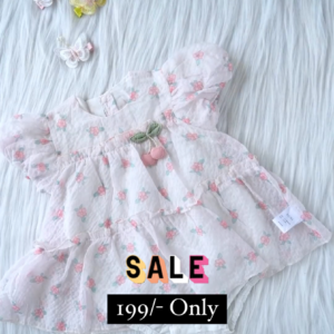 White Printed Designer Skirt For Kids On Sale