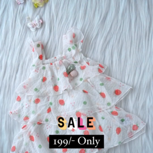 White Printed Skirt For Kids On Sale