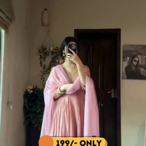 Designer Party Wear Peach Color Exclusive Gown