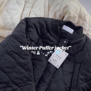 Classic White Quilted Winter Puffer Jacket
