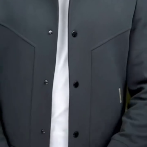 Men’s Structured Casual Jacket with Western Yoke Detail