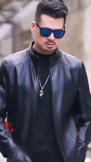 Men Solid Leather Jacket - Image 7