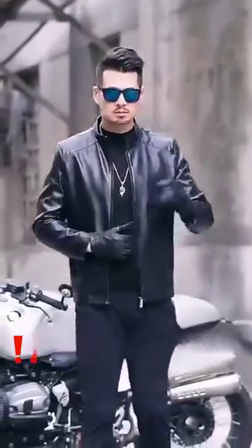 Men Solid Leather Jacket - Image 5