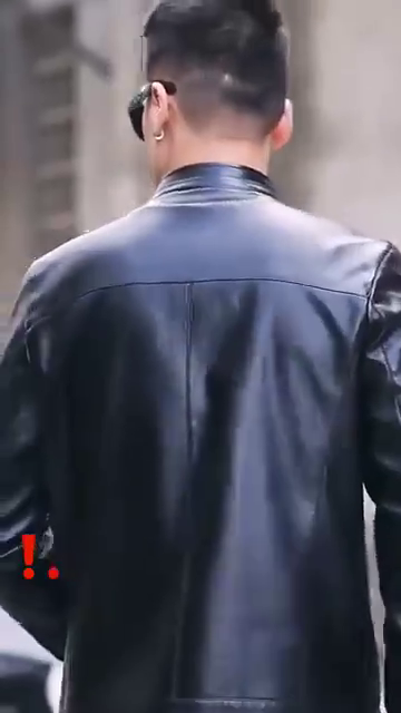 Men Solid Leather Jacket - Image 3